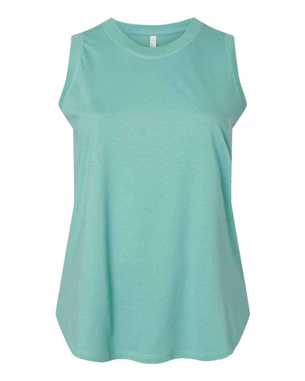 LAT Women's Curvy Relaxed Fine Jersey Tank. 3892 - Saltwater