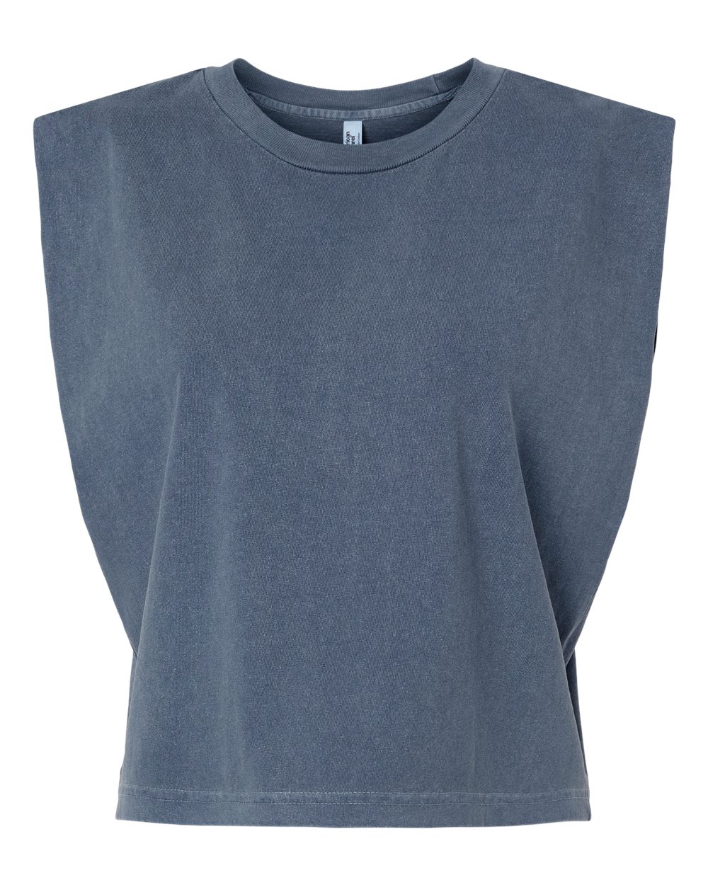 American Apparel Women's Heavyweight Cotton Garment-Dyed Muscle Tee. 307GD - Faded Navy