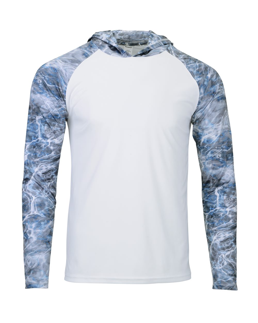 Paragon Men's Biloxi Performance Colorblocked Hooded Long Sleeve T-Shirt. 241 - Steelhead