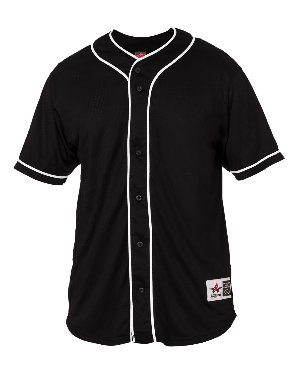 Alleson Athletic Unisex Diamond Jersey. 52MBBJ - Black/ White