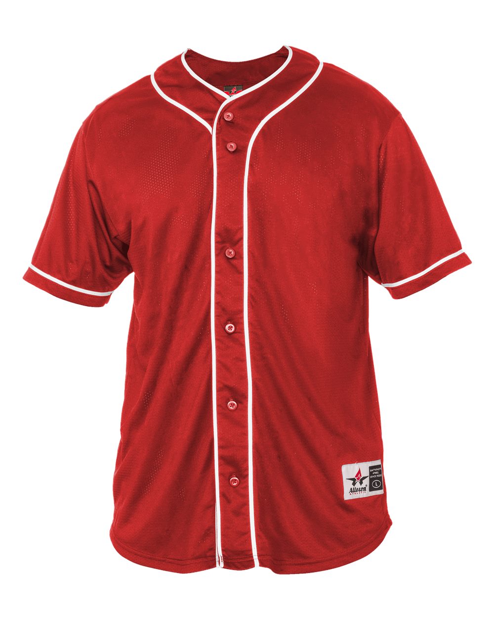 Alleson Athletic Unisex Diamond Jersey. 52MBBJ - Red/ White
