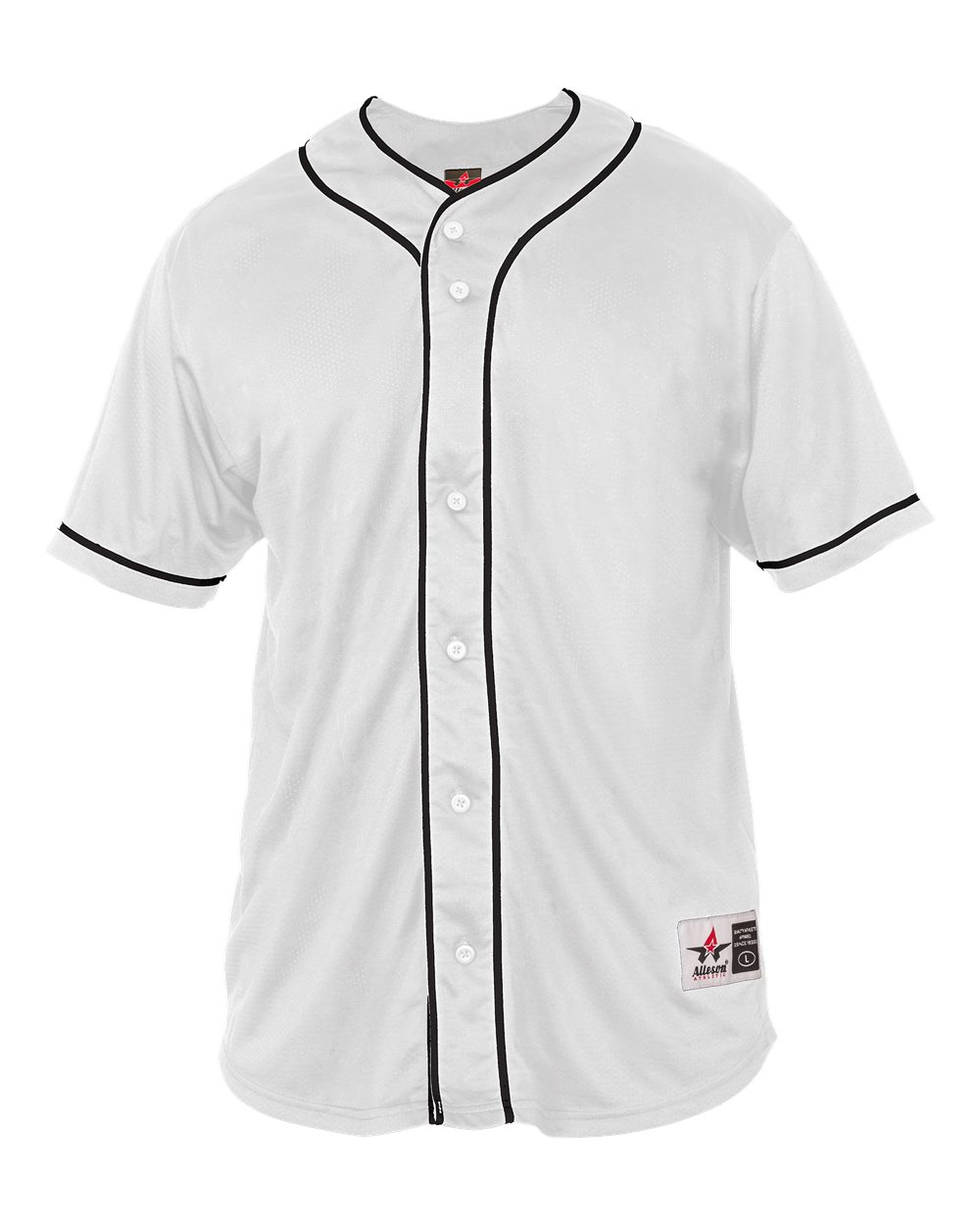 Alleson Athletic Unisex Diamond Jersey. 52MBBJ - White/ Black