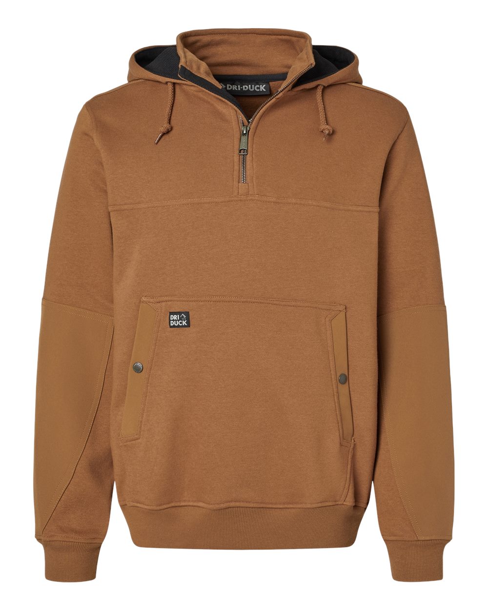 DRI DUCK Men's Mission Quarter-Zip Hooded Pullover. 7349 - Saddle