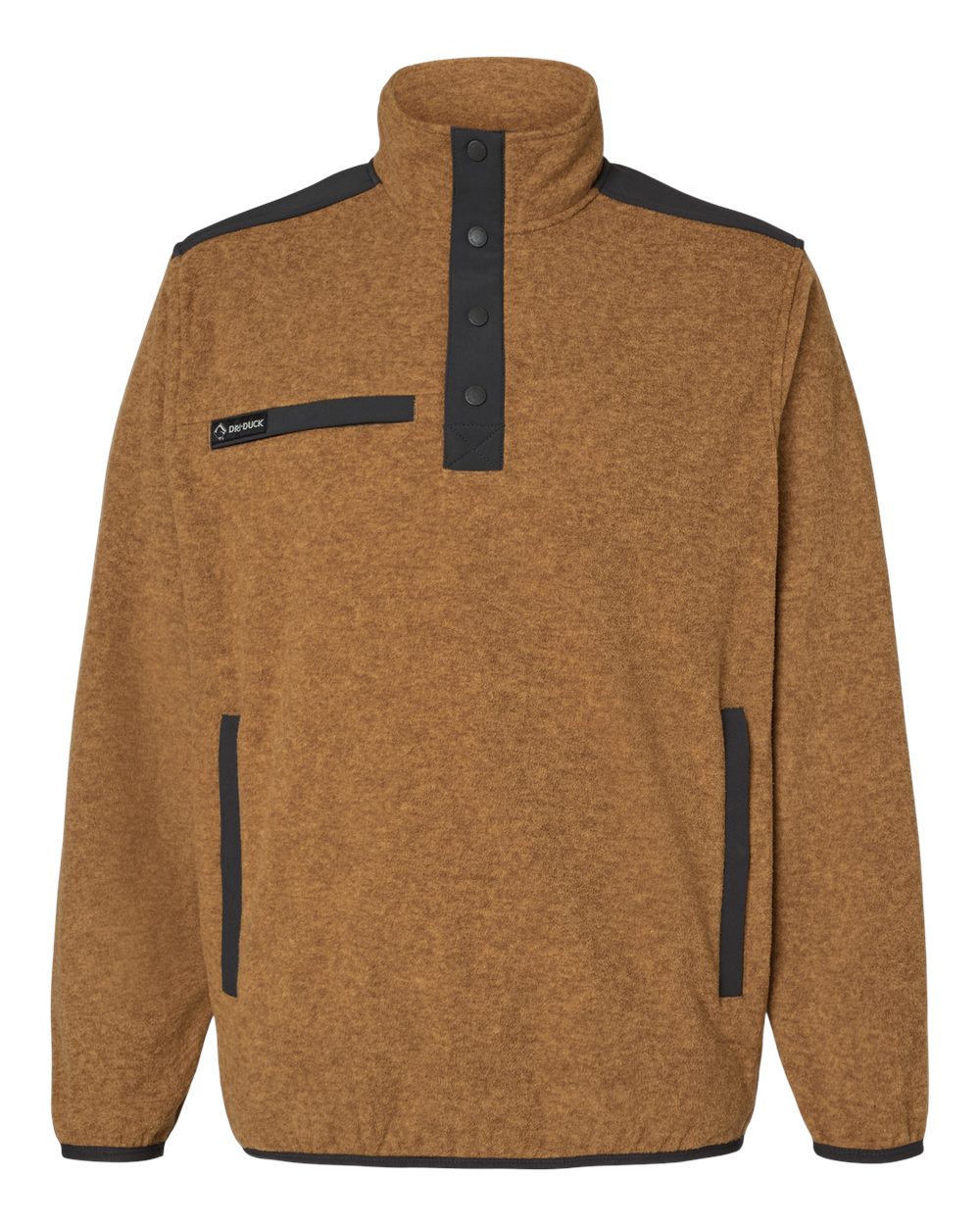 DRI DUCK Men's Ranger Melange Fleece Pullover. 7353 - Saddle
