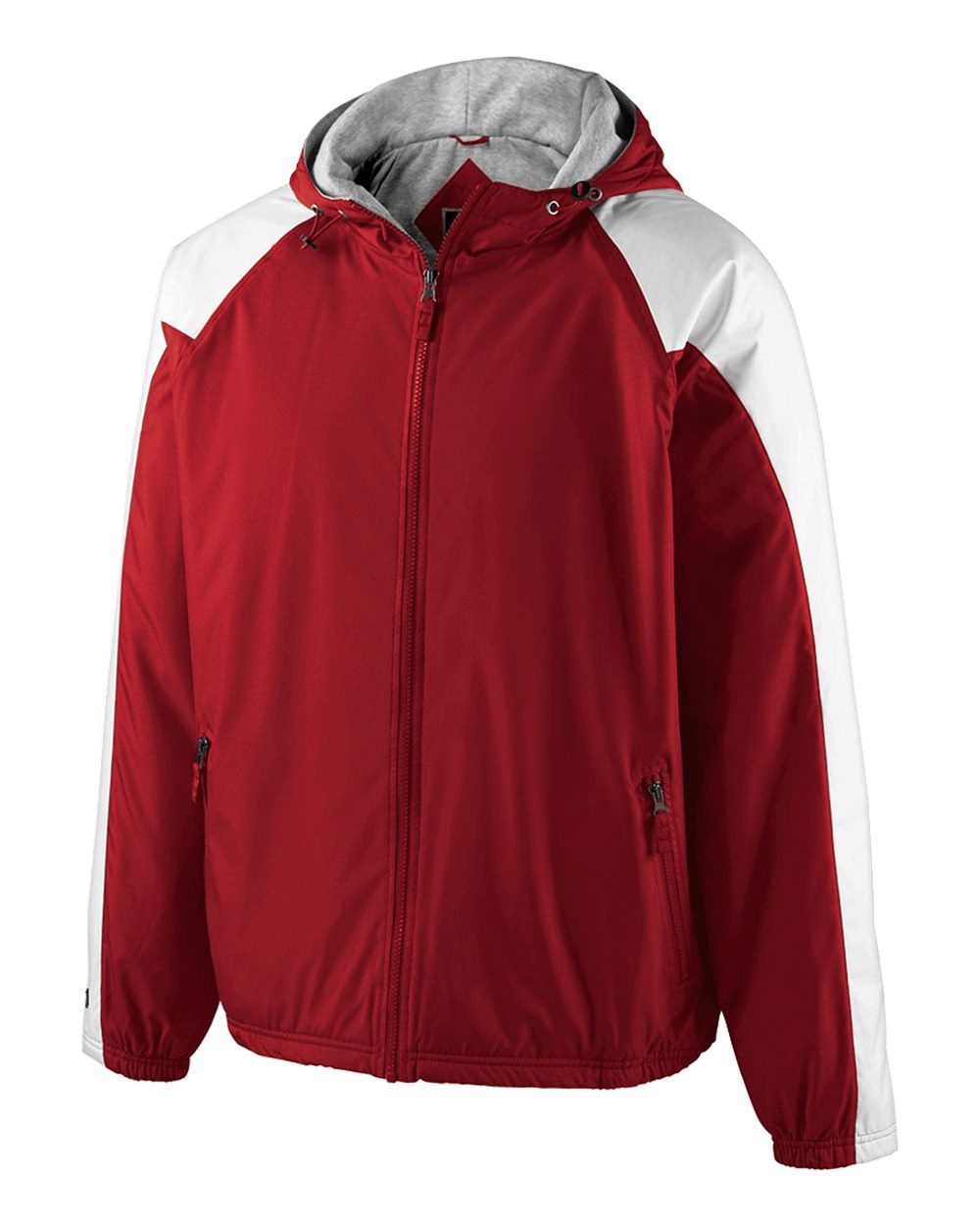 Holloway Youth Homefield Hooded Jacket. 229211 - Scarlet/ White