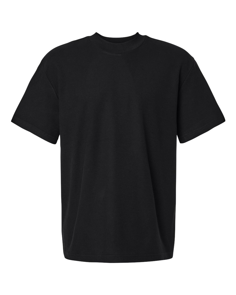 American Apparel Unisex Pique Mock Neck Tee. 1PQ - Black