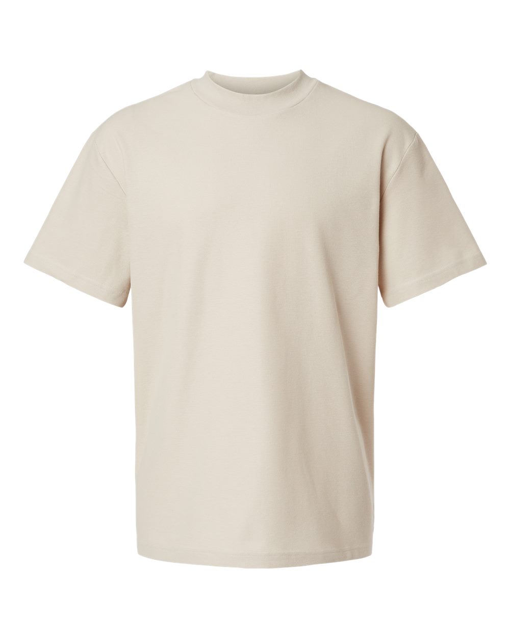 American Apparel Unisex Pique Mock Neck Tee. 1PQ - Bone