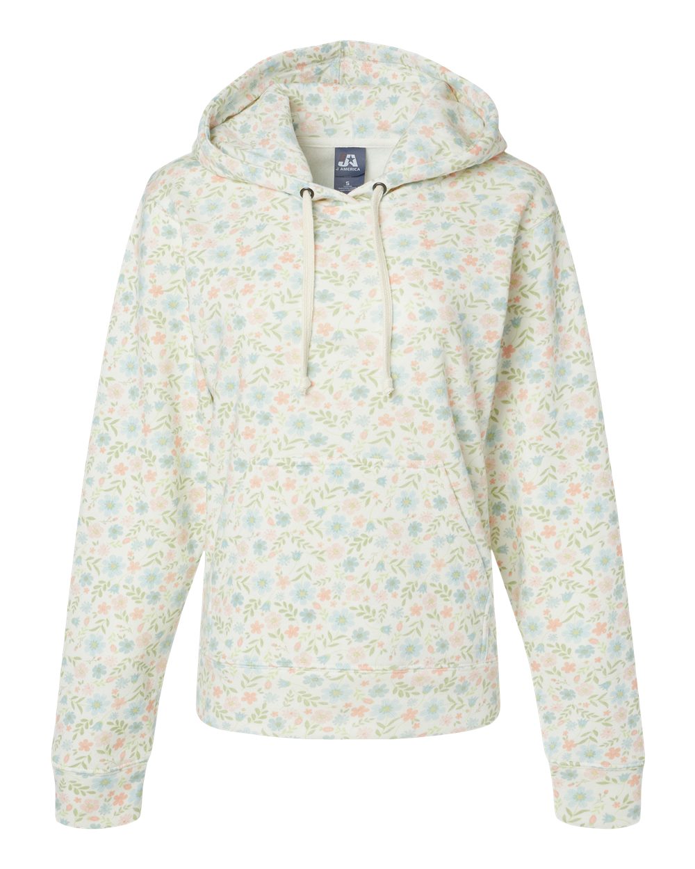 J. America Men's Triblend Fleece Hooded Sweatshirt. 8871 - Floral Triblend