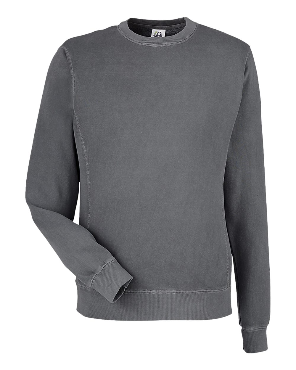 J. America Unisex Pigment-Dyed Fleece Crewneck Sweatshirt. 8731 - Lead