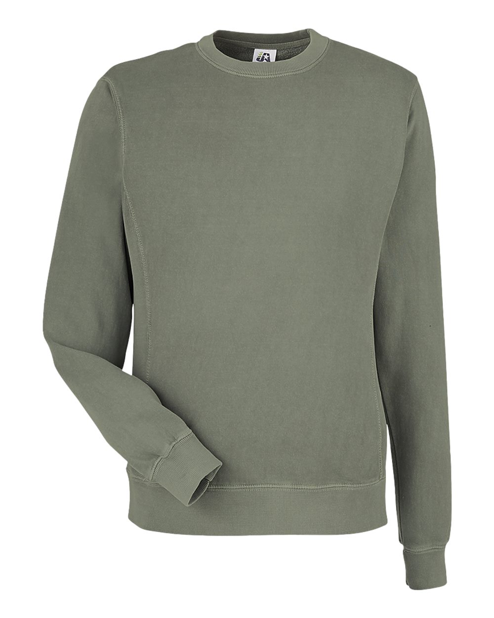 J. America Unisex Pigment-Dyed Fleece Crewneck Sweatshirt. 8731 - Spruce