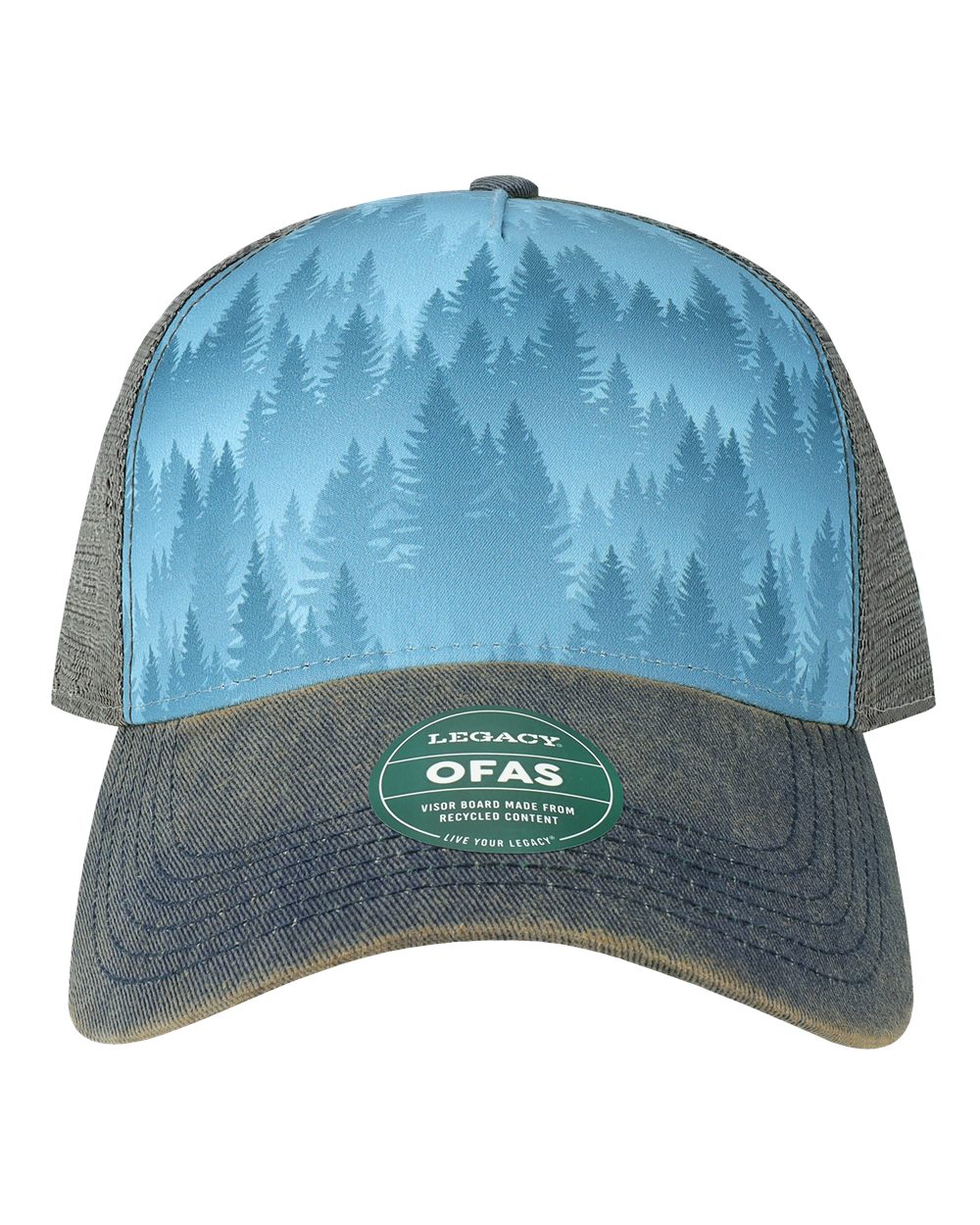 LEGACY Old Favorite Five-Panel Trucker Cap. OFAFP - Blue Pines