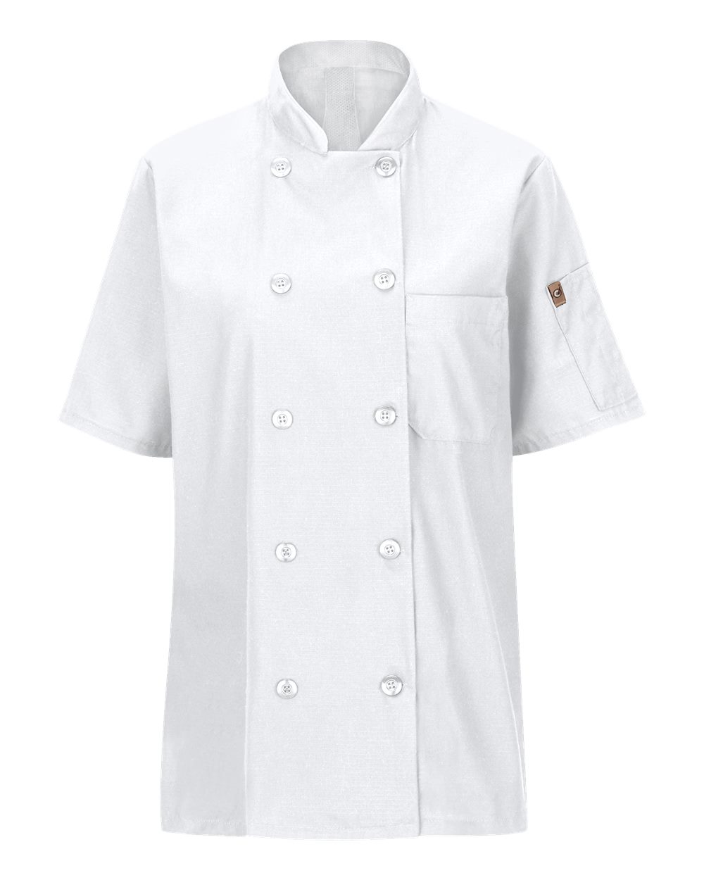 Chef Designs Women's Mimix™ Short Sleeve Chef Coat with OilBlok. 045X - White