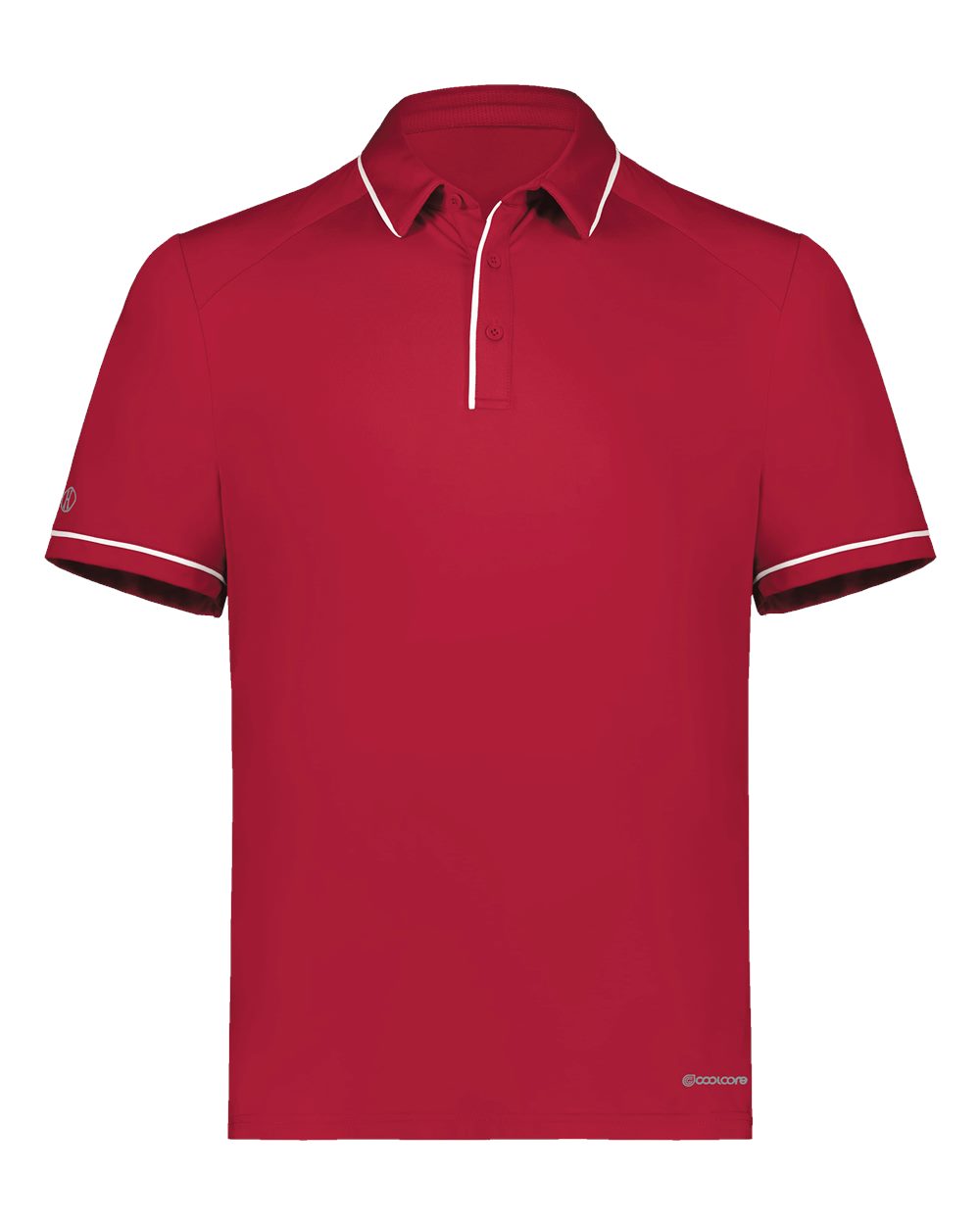 Holloway Men's CoolCore® Polo. 222518 - Scarlet/ White