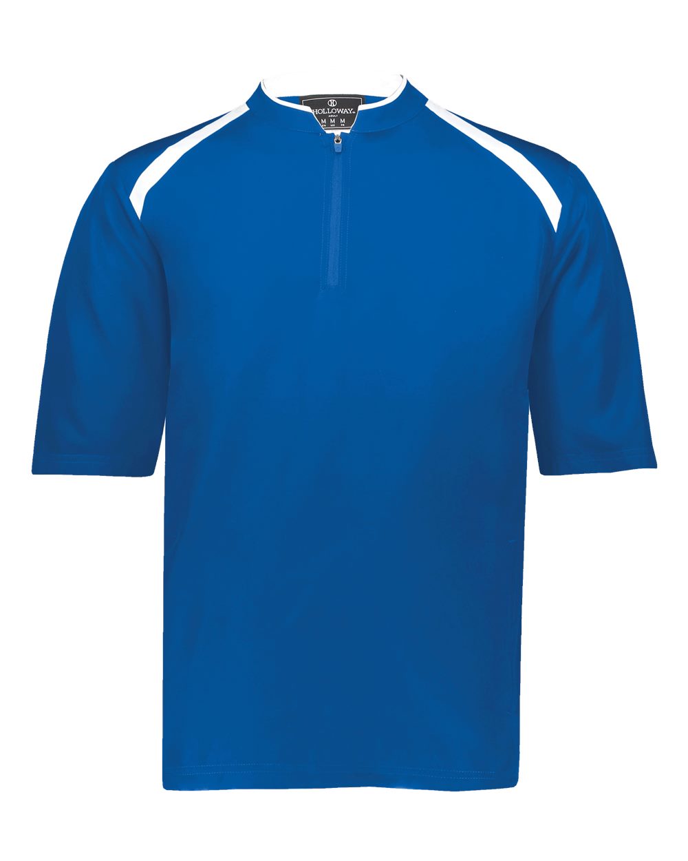Holloway Men's Clubhouse Short Sleeve Quarter-Zip Pullover. 229581 - Royal/ White