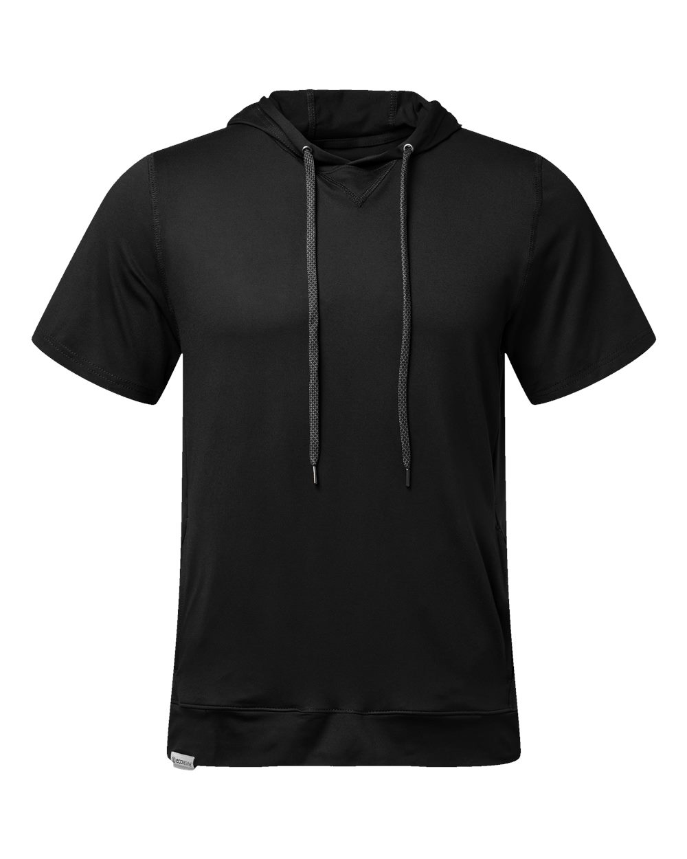 Holloway Men's Eco Revive™ Ventura Soft Knit Short Sleeve Hooded Sweatshirt. 222505 - Black