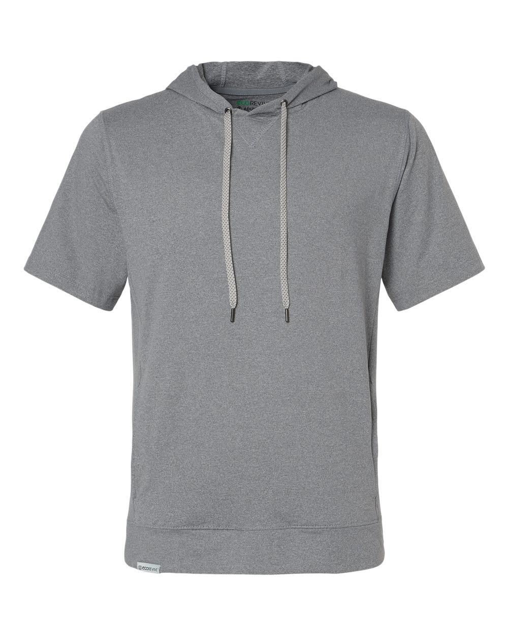 Holloway Men's Eco Revive™ Ventura Soft Knit Short Sleeve Hooded Sweatshirt. 222505 - Grey Heather
