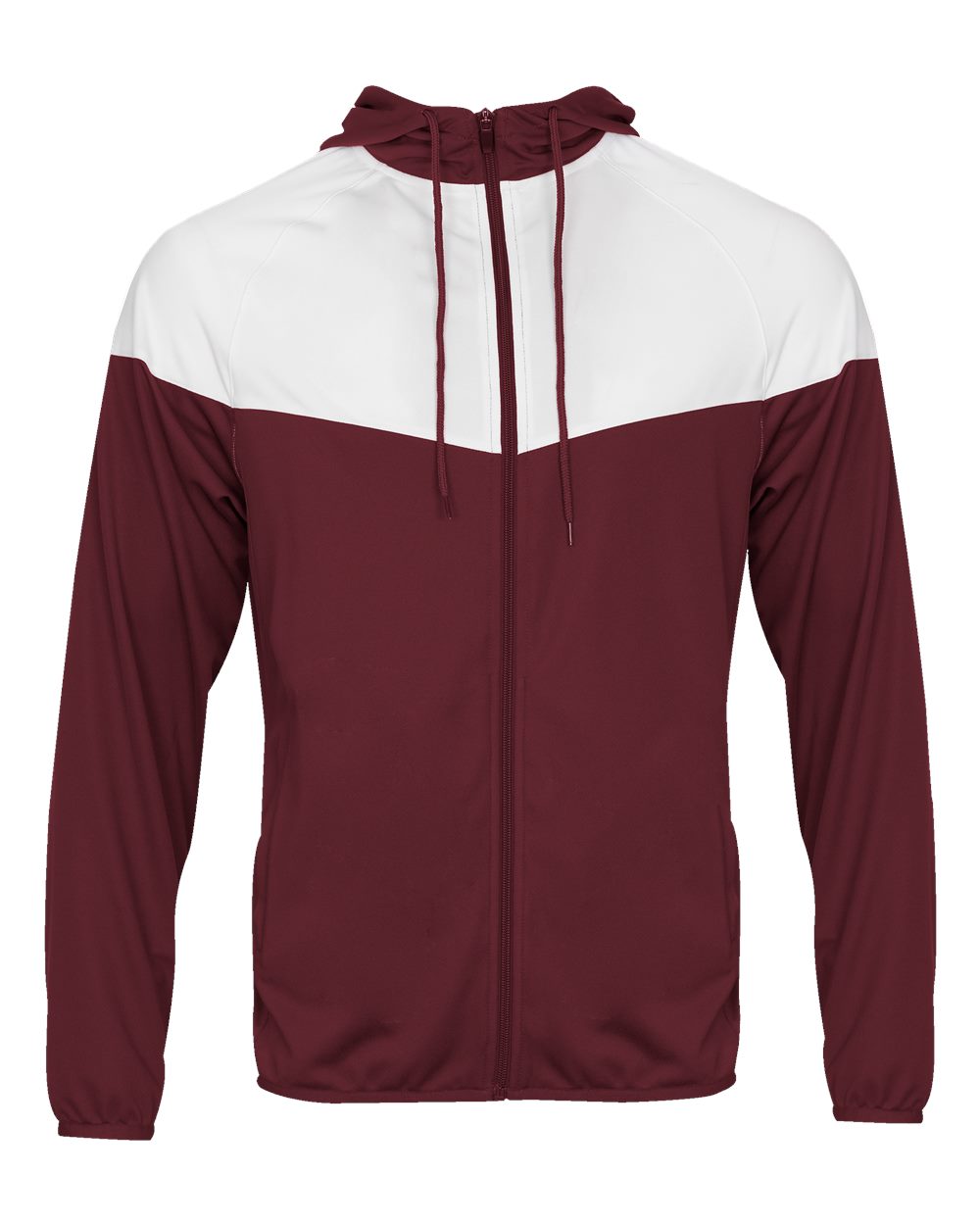 Badger Men's Spirit Outer-Core Jacket. 7722 - Maroon/ White
