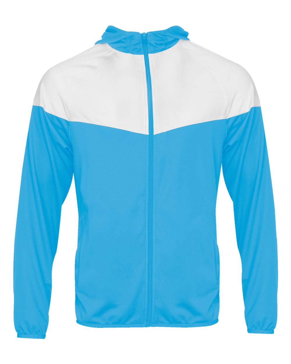 Badger Youth Sprint Outer-Core Jacket. 2722 - Columbia Blue/ White