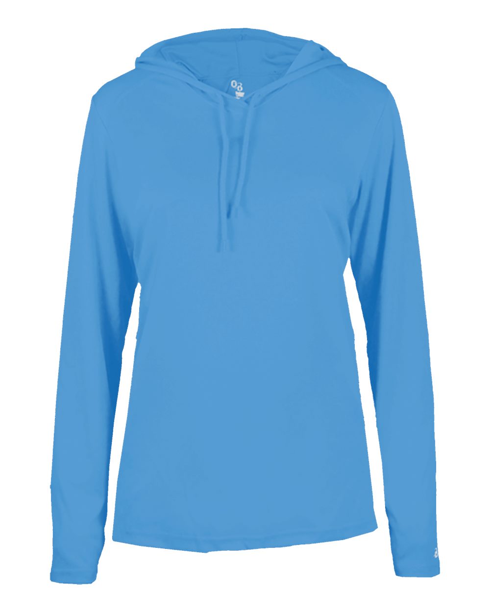 Badger Women's B-Core Hooded Long Sleeve T-Shirt. 4165 - Columbia Blue