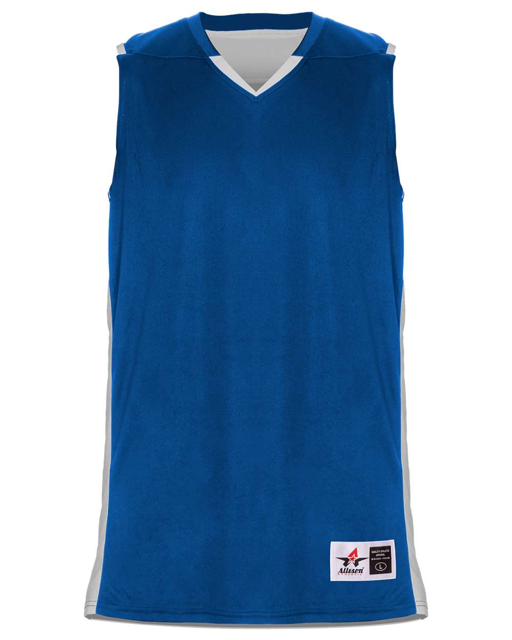 Alleson Athletic Men's Crossover Reversible Jersey. 590RSP - Royal/ White