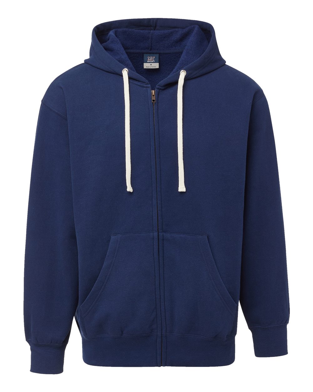 MV Sport Unisex Vintage Fleece Full-Zip Hooded Sweatshirt. 22132 - Vintage Blue