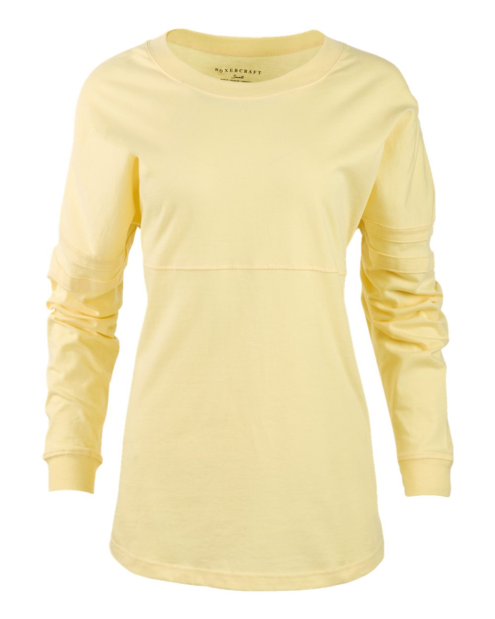 Boxercraft Women's Pom Pom Long Sleeve Jersey T-Shirt. BW3514 - Daffodil