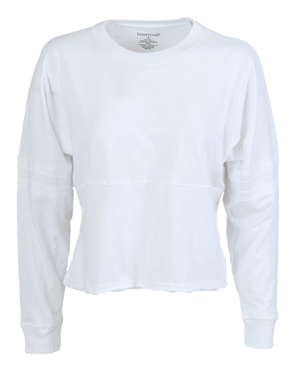 Boxercraft Women's Crop Retro Jesery. BW3515 - White
