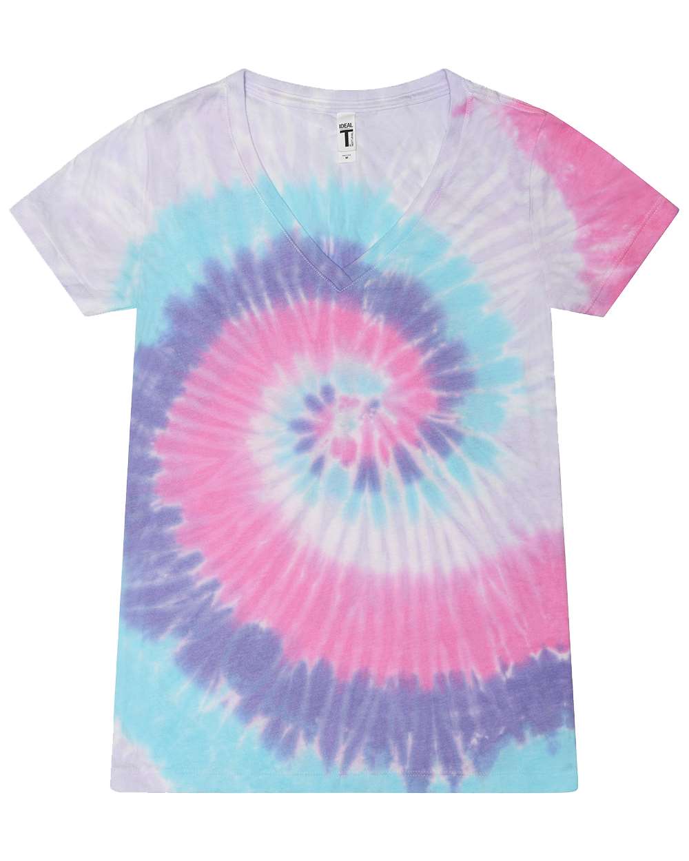 Colortone Women's Tie-Dyed V-Neck T-Shirt. 1075 - Unicorn