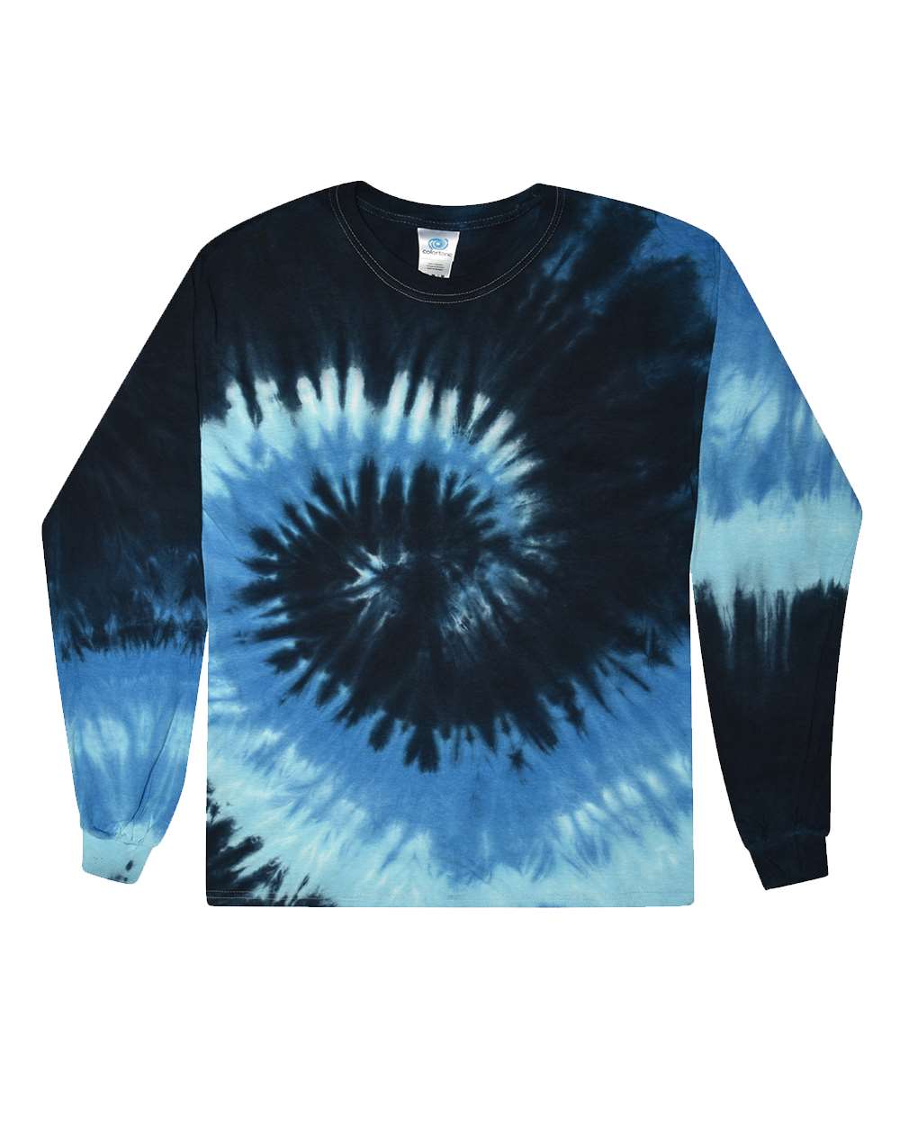 Colortone Unisex Tie-Dyed Long Sleeve T-Shirt. 2000 - Blue Ocean