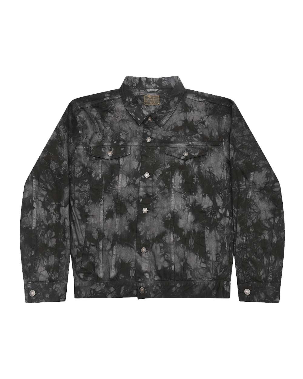 Colortone Unisex Tie-Dyed Denim Jacket. 9050 - Black Crinkle