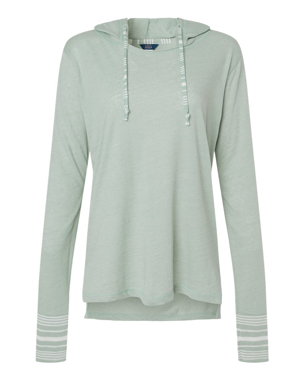 MV Sport Women's Heathered Jersey Hooded Tunic. W19439 - Greenstone