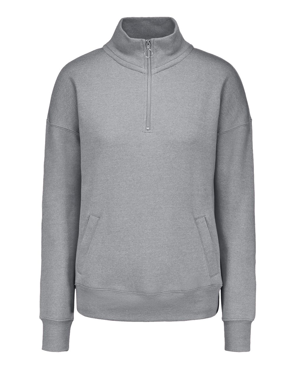 MV Sport Women's Cloud Fleece Quarter-Zip Sweatshirt. W20189 - Heather Grey