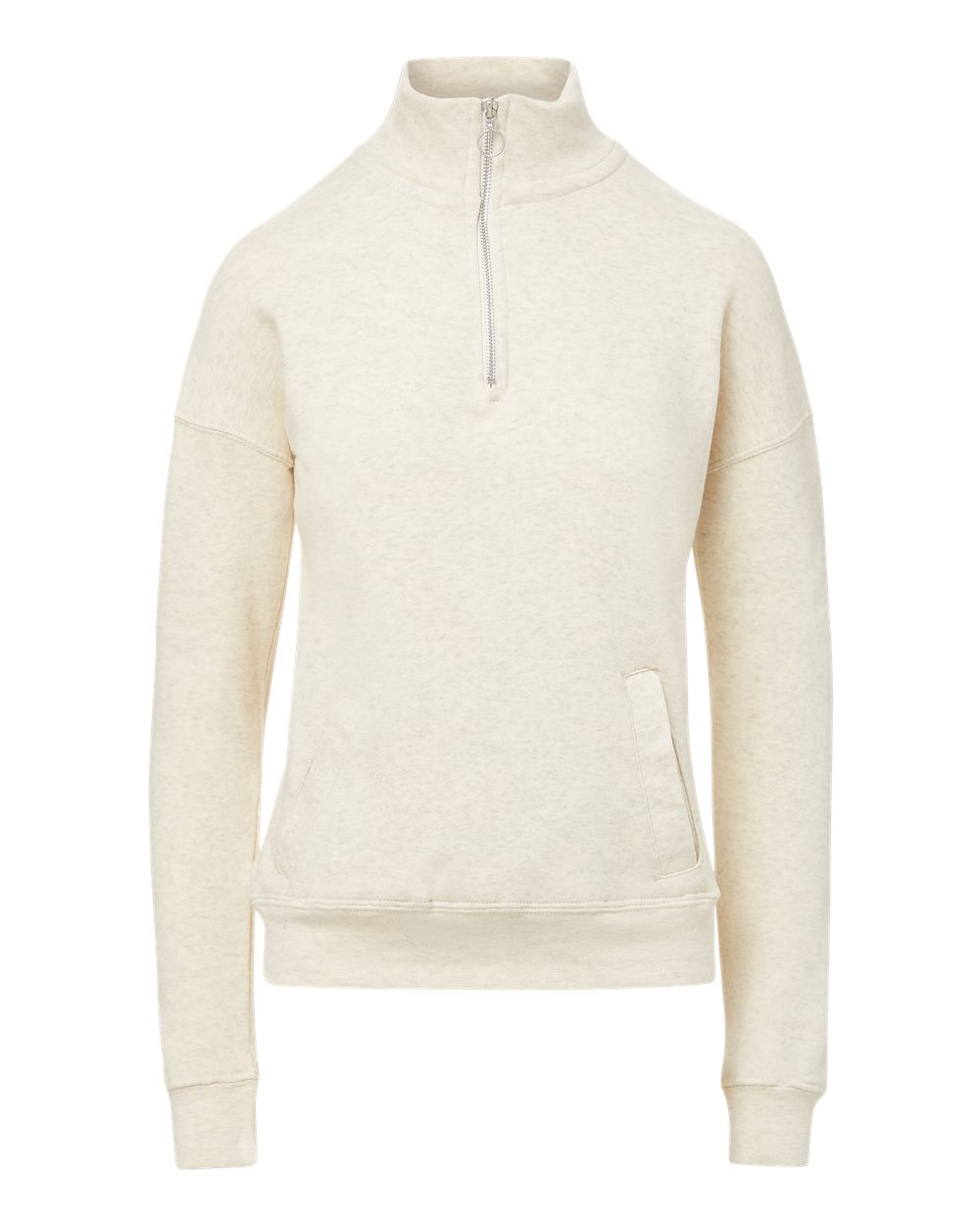MV Sport Women's Cloud Fleece Quarter-Zip Sweatshirt. W20189 - Oatmeal