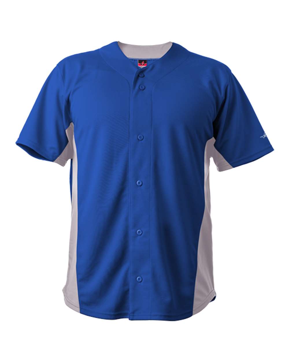 Alleson Athletic Unisex Crush Full Button Baseball Jersey. 566BFJ - Royal/ Grey