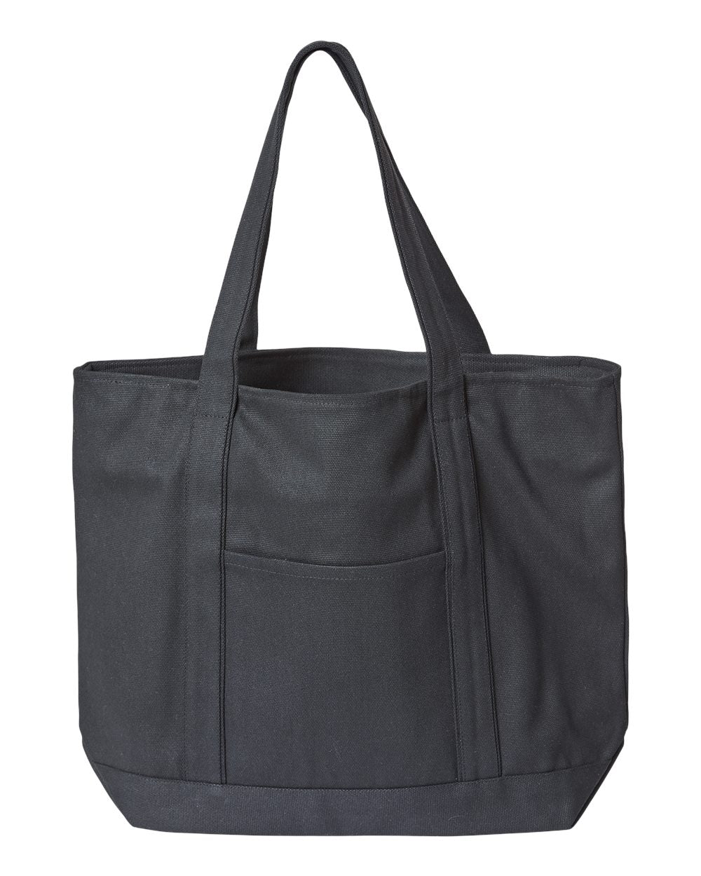 Liberty Bags XL Zippered Cotton Canvas Resort Tote. 8873 - Black/ Black