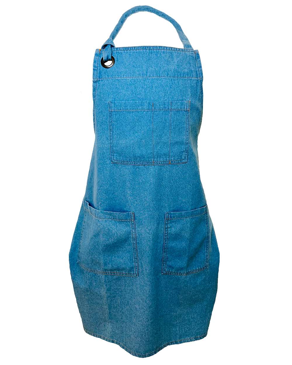 Liberty Bags 5-Pocket Recycled Cotton Denim Apron. 5511 - Light Blue Denim