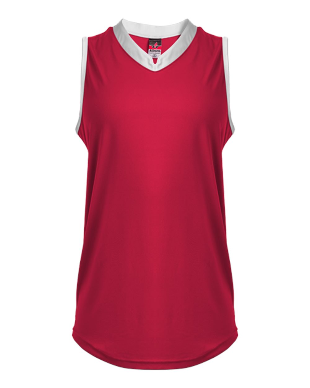 Alleson Athletic Women's Slide Fastpitch V-Neck Sleeveless Jersey. 522XVW - Red/ White