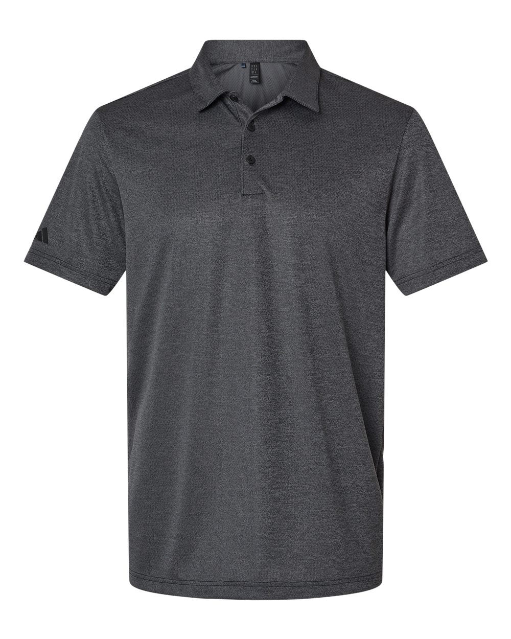 Adidas Men's Space Dyed Polo. A591 - Black Melange