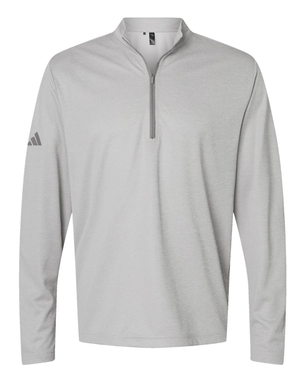 Adidas Men's Space Dyed Quarter-Zip Pullover. A593 - Grey One Heather