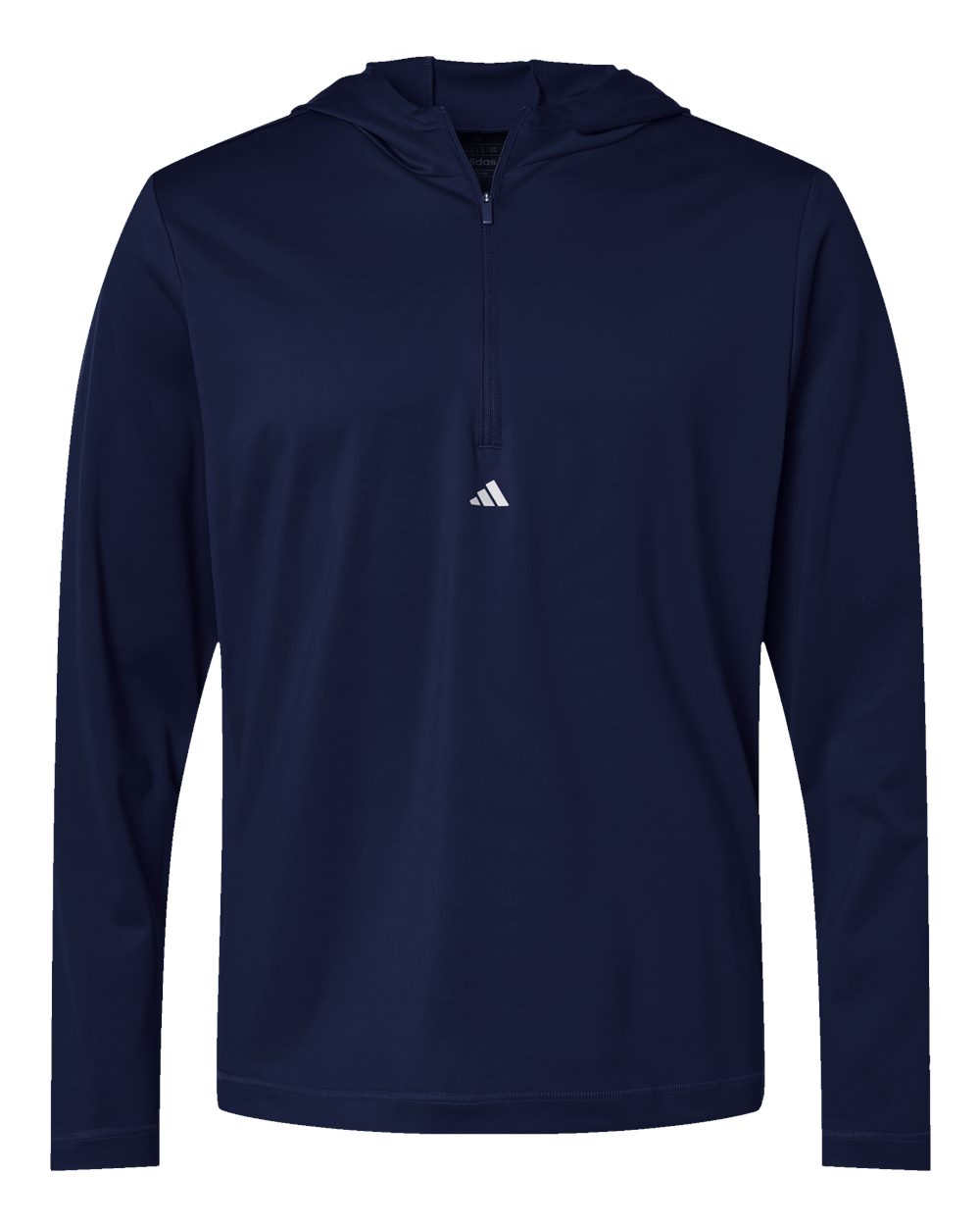 Adidas Men's Lightweight Quarter-Zip Hooded Pullover. A596 - Collegiate Navy