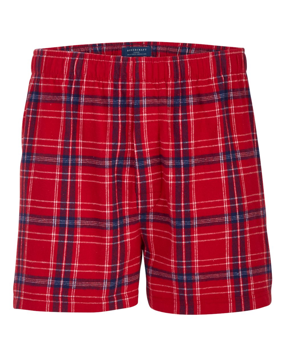 Boxercraft Men's Double Brushed Flannel Boxers. BM6701 - Brick Red Kingston