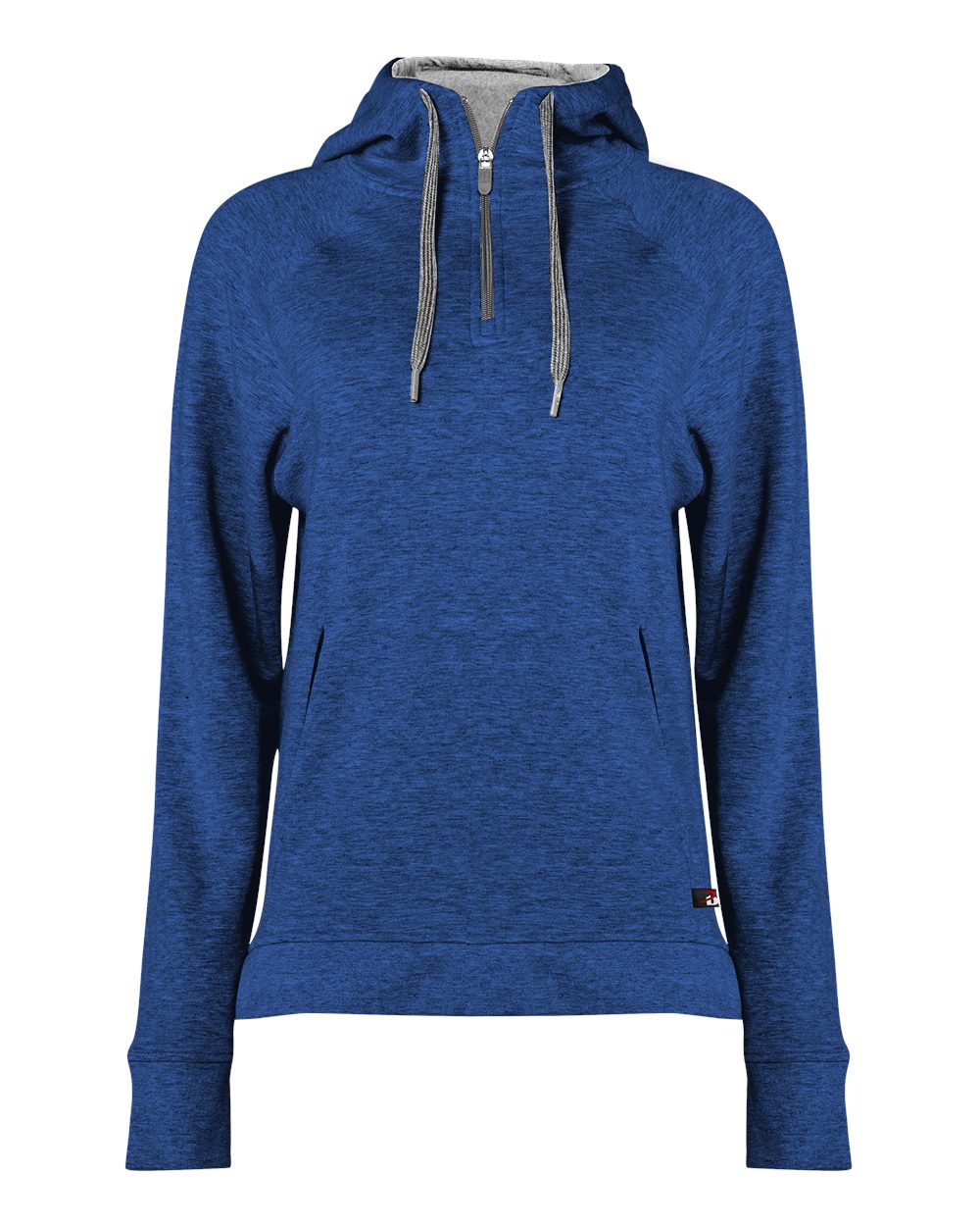 Badger Women's FitFlex French Terry Quarter-Zip Hooded Pullover. 1051 - Royal