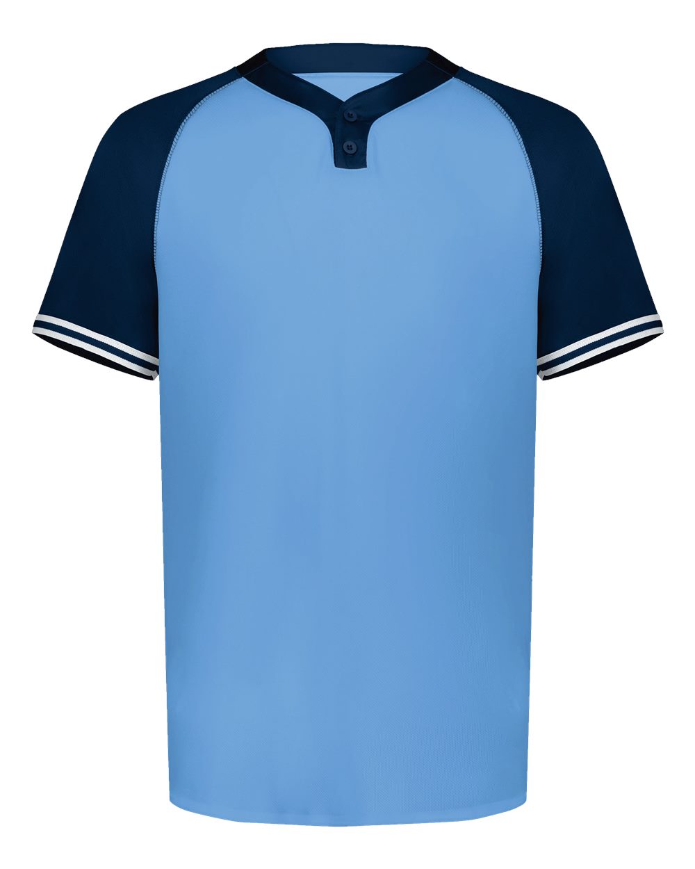 Augusta Sportswear Men's Cutter Henley Jersey. 6905 - Columbia Blue/ Navy