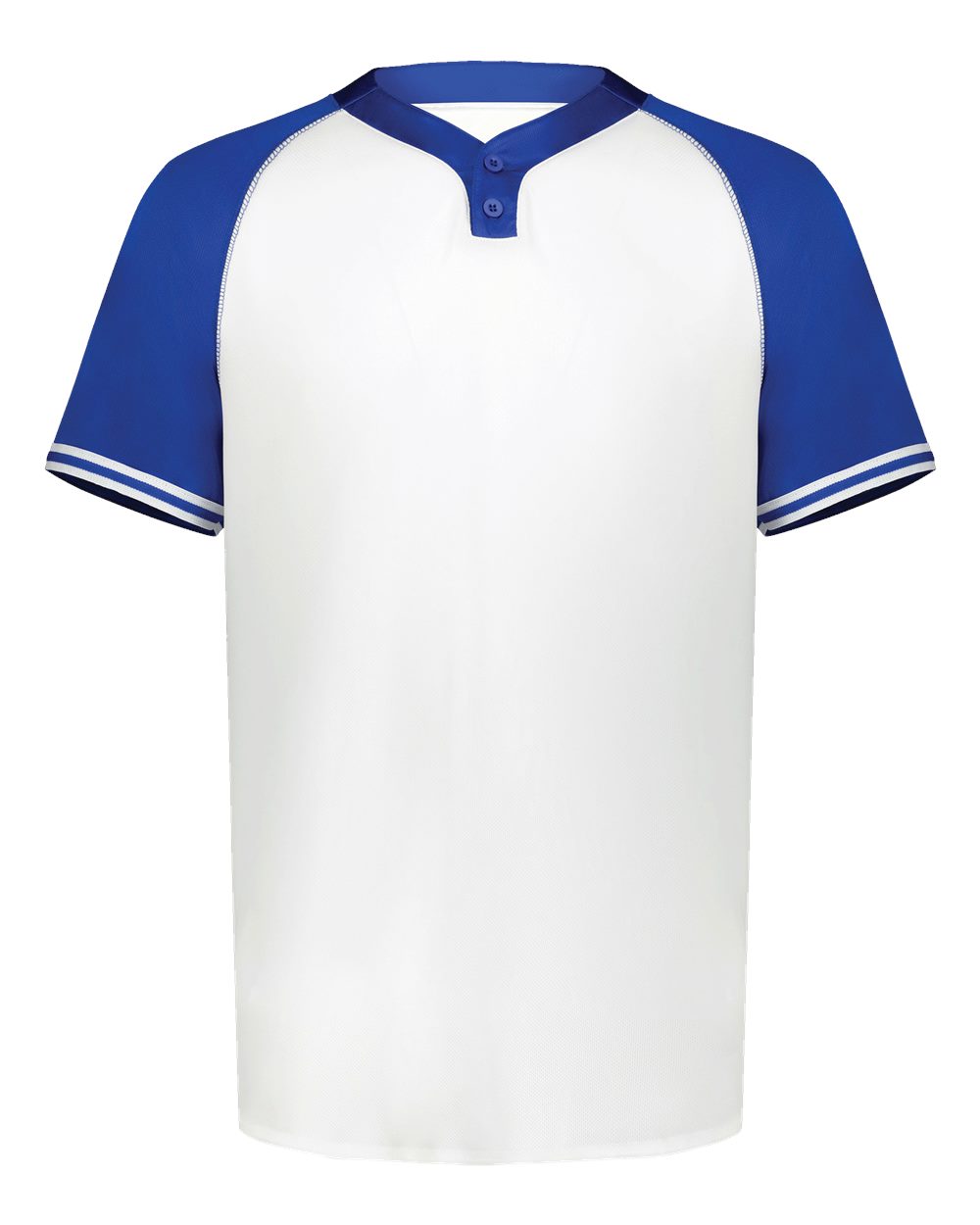 Augusta Sportswear Men's Cutter Henley Jersey. 6905 - White/ Royal