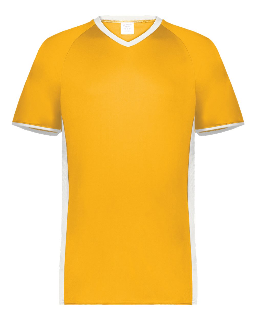 Augusta Sportswear Men's Cutter V-Neck Jersey. 6907 - Gold/ White