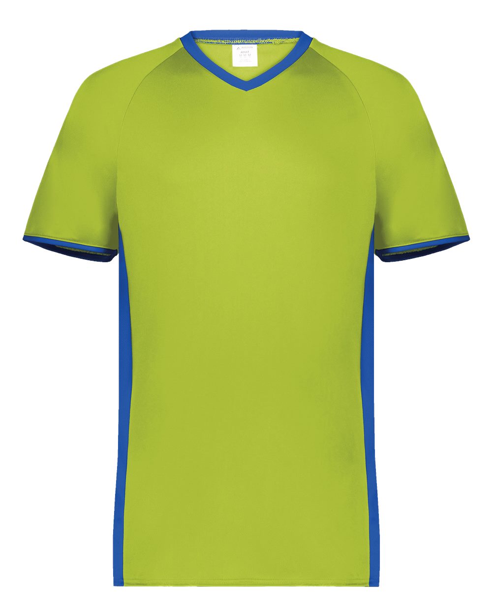 Augusta Sportswear Men's Cutter V-Neck Jersey. 6907 - Lime/ Royal