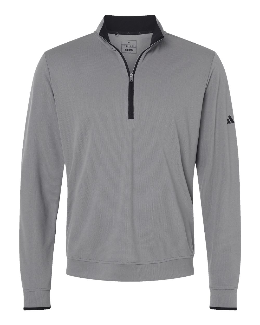 Adidas Men's Performance Lightweight Quarter-Zip Pullover. A2002 - Grey Three/ Black