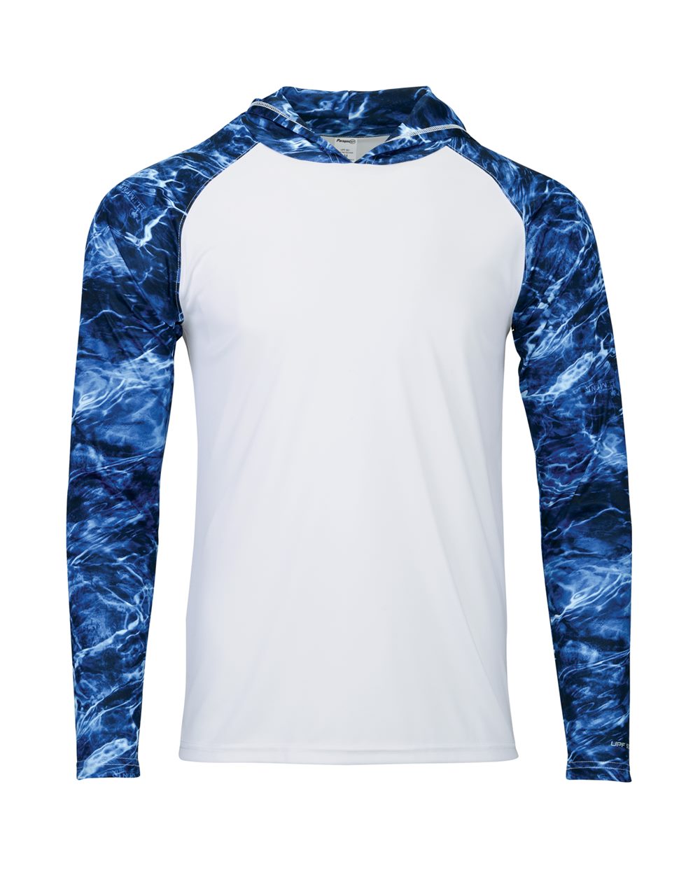 Paragon Men's Biloxi Performance Colorblocked Hooded Long Sleeve T-Shirt. 241 - Marlin