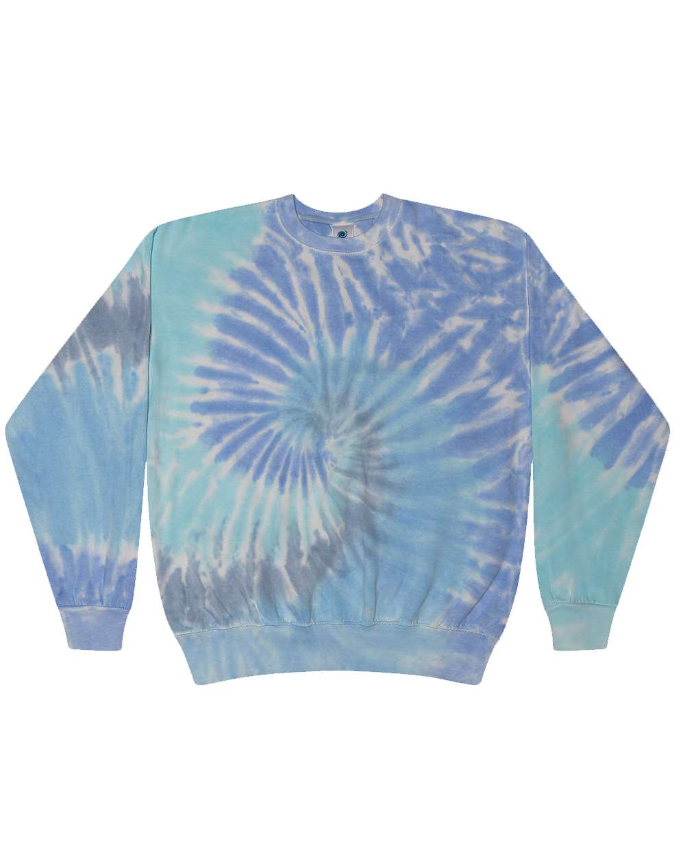 Colortone Unisex Tie-Dyed Fleece Crewneck Sweatshirt. 8100 - Lagoon