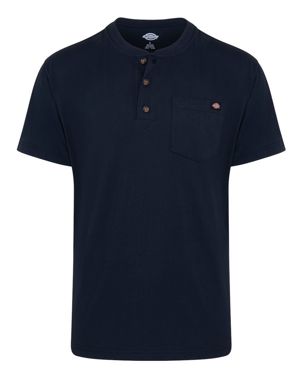 Dickies Men's Tall Heavyweight Traditional Short Sleeve Henley. WS51T - Dark Navy